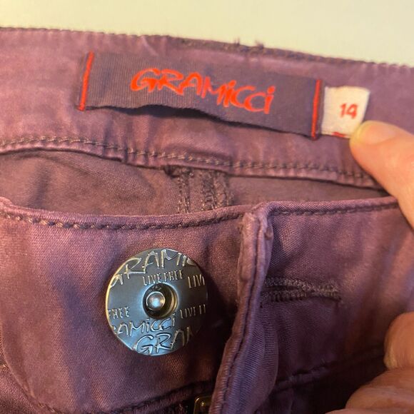 Gramicci Button Pants Purple Zipper Ankle Detail Size 14 - Picture 3 of 13